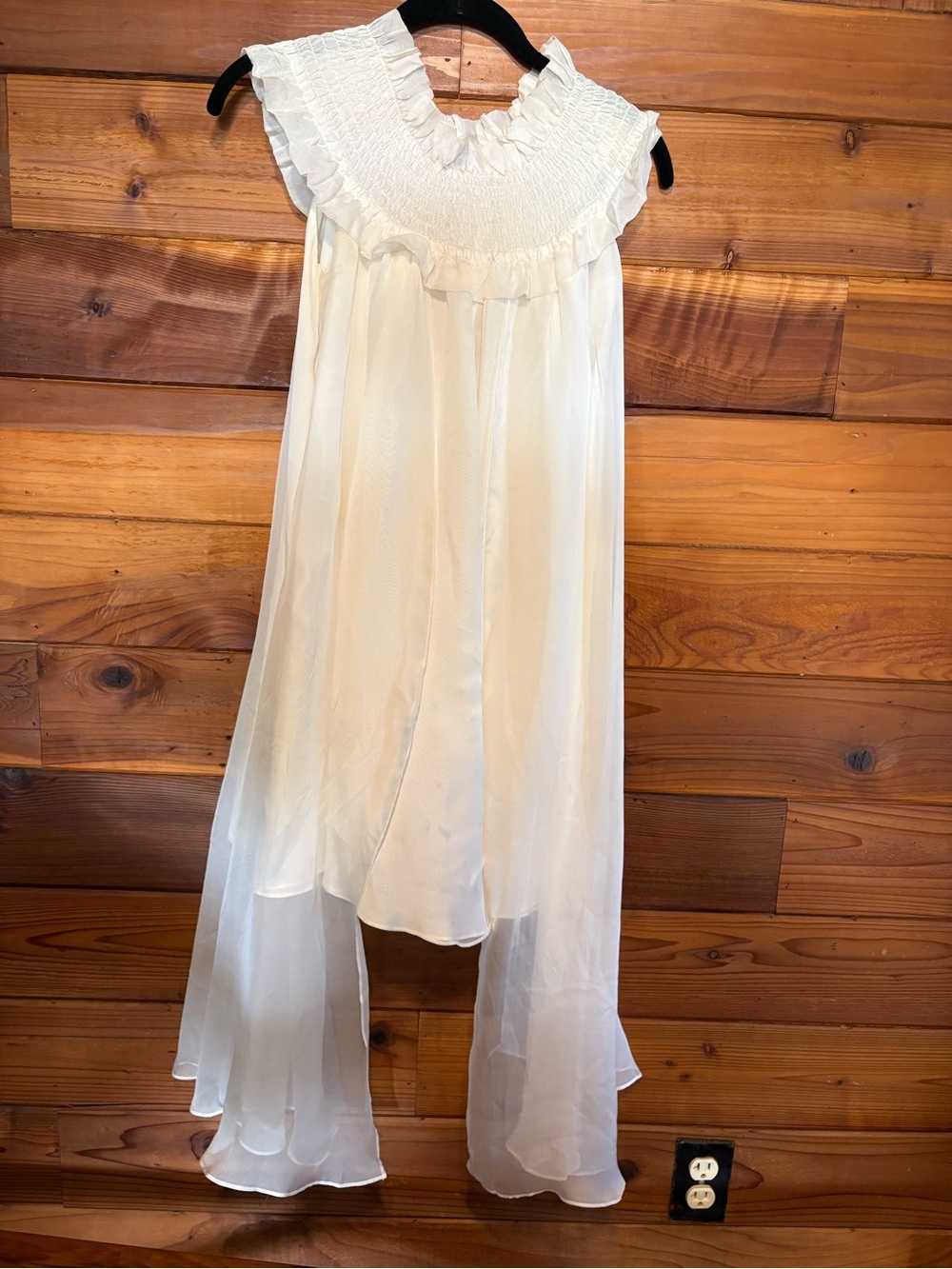 Caroline Constas Ivory Smocked Ruffle Dress - Picture 2 of 7